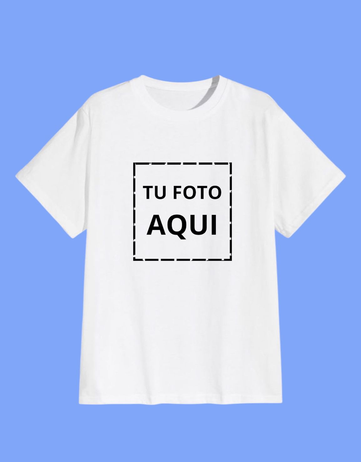 Remera Unisex Manga Corta Estampada con La foto que Mas te guste