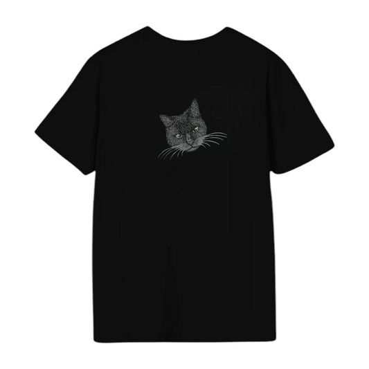 Remera Unisex Gatito Negro